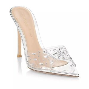 Gianvito Rossi Crystal Embellished Slide Sandal Heels